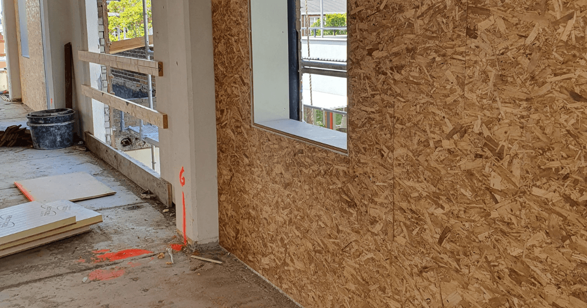 ruimte met OSB platen