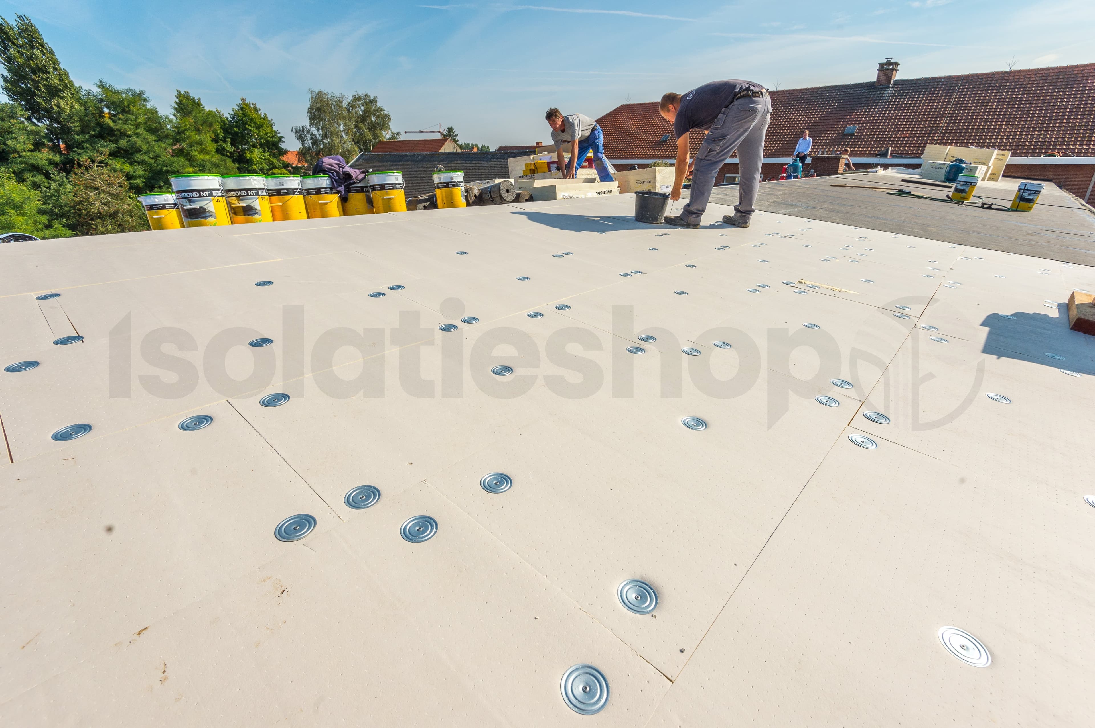 PIR plaat glasvlies met dampopen cachering